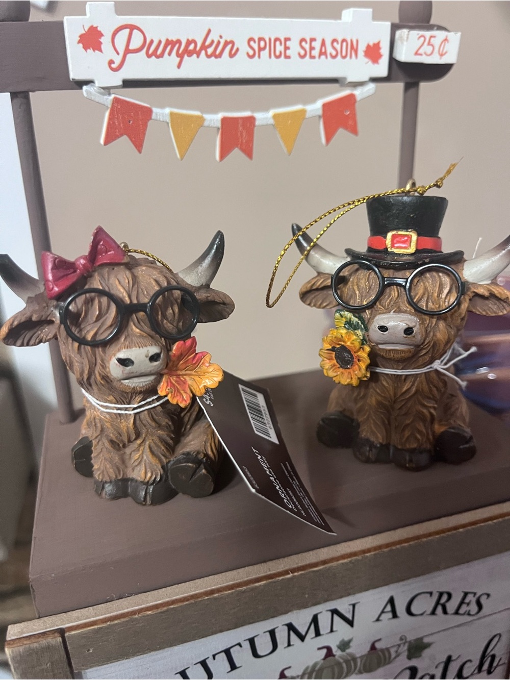 Hobby Lobby Fall Mini Highland Cow Set